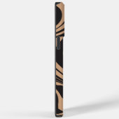 Spill in Tan und Black Retro, Marmorwirbel Case-Mate iPhone Hülle (Rückseite / Rechts)