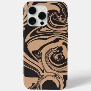 Spill in Tan und Black Retro, Marmorwirbel Case-Mate iPhone Hülle