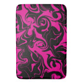 Spill - Magenta und Schwarz Badematte (Vorderseite Vertikal)