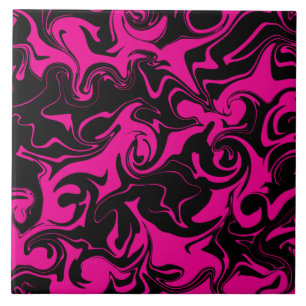 Spill - Magenta und Schwarz Fliese