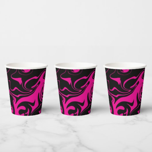 Spill - Magenta und Schwarz Pappbecher (Multi)