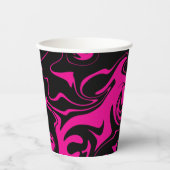 Spill - Magenta und Schwarz Pappbecher (Vorderseite)