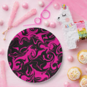 Spill - Magenta und Schwarz Pappteller (Party)