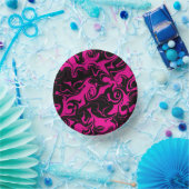 Spill - Magenta und Schwarz Pappteller (Party)