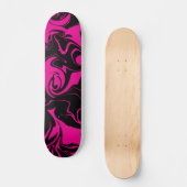 Spill - Magenta und Schwarz Skateboard (Vorderseite)
