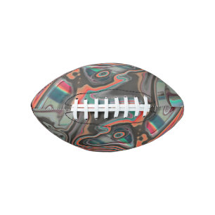 Spill oder Spuren in grau, lebende Korallen und Zy Football
