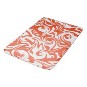 Spill - Orange und Weiß Badematte (Schrägansicht)