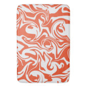 Spill - Orange und Weiß Badematte (Vorderseite Vertikal)