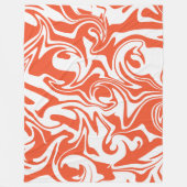 Spill - Orange und Weiß Fleecedecke (Vorderseite)