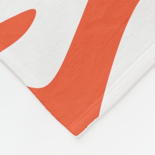 Spill - Orange und Weiß Fleecedecke (Ecke)