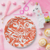 Spill - Orange und Weiß Pappteller (Party)