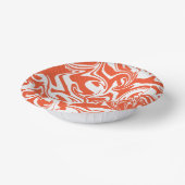 Spill - Orange und Weiß Pappteller (Gewinkelt)