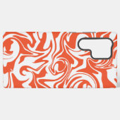 Spill - Orange und Weiß Samsung Galaxy Hülle (Rückseite (Horizontal))