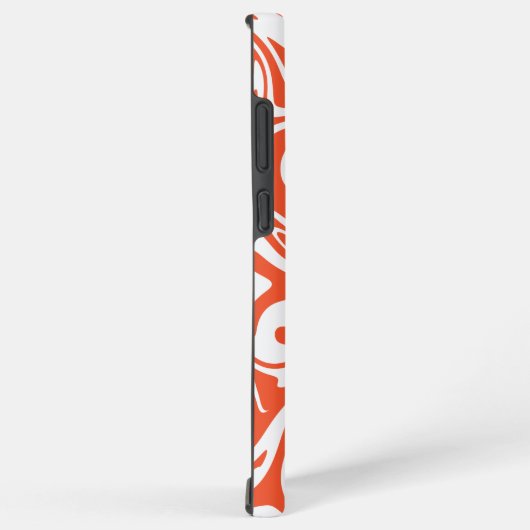 Spill - Orange und Weiß Samsung Galaxy Hülle (Rechte Seite)