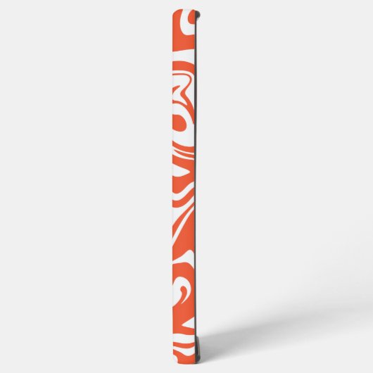 Spill - Orange und Weiß Samsung Galaxy Hülle (Linke Seite)