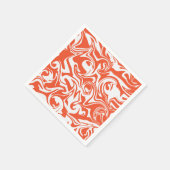 Spill - Orange und Weiß Serviette (Ecke)