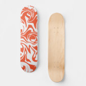 Spill - Orange und Weiß Skateboard (Vorderseite)