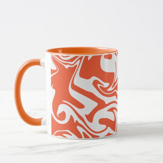 Spill - Orange und Weiß Tasse (Links)