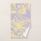 Spill - Pastellgelb und Lila Badhandtuch Set (Handtuch)