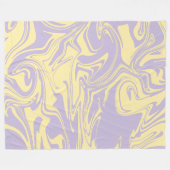 Spill - Pastellgelb und Lila Fleecedecke (Vorderseite (Horizontal))