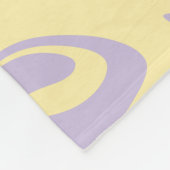 Spill - Pastellgelb und Lila Fleecedecke (Ecke)