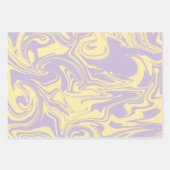 Spill - Pastellgelb und Lila Geschenkpapier Set (Vorderseite 3)