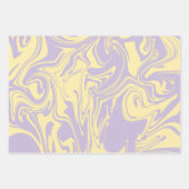 Spill - Pastellgelb und Lila Geschenkpapier Set (Vorderseite 2)