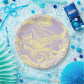 Spill - Pastellgelb und Lila Pappteller (Party)