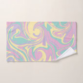 Spill - Pastellrosa, Gelb, Lila und grün Badhandtuch Set (Handtuch)