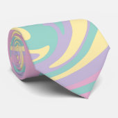 Spill - Pastellrosa, Gelb, Lila und grün Krawatte (Gerollt)