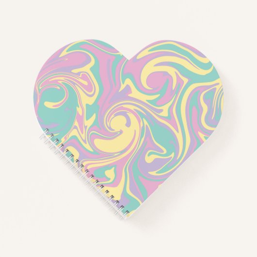 Spill - Pastellrosa, Gelb, Lila und grün Notizblock (Vorderseite)