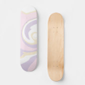 Spill - Pastellrosa, Gelb und Lila Skateboard (Vorderseite)