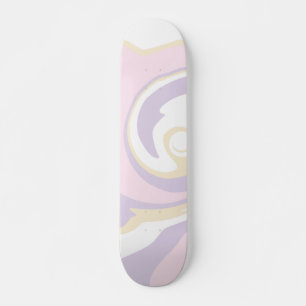 Spill - Pastellrosa, Gelb und Lila Skateboard
