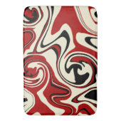 Spill - Red & Cream Badematte (Vorderseite Vertikal)