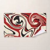 Spill - Red & Cream Badhandtuch Set (Handtuch)