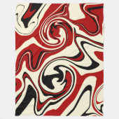 Spill - Red & Cream Fleecedecke (Vorderseite)