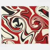 Spill - Red & Cream Fleecedecke (Vorderseite (Horizontal))