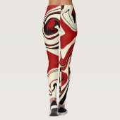 Spill - Red & Cream Leggings (Rückseite)