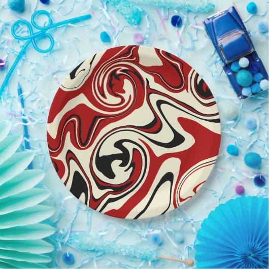 Spill - Red & Cream Pappteller (Party)