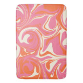 Spill - Rosa, Orange und Creme Badematte (Vorderseite Vertikal)