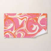 Spill - Rosa, Orange und Creme Badhandtuch Set (Handtuch)