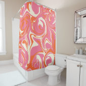 Spill - Rosa, Orange und Creme Duschvorhang (Beispiel)