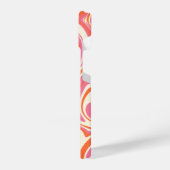 Spill - Rosa, Orange und Creme iPhone Hülle (Linke Seite)
