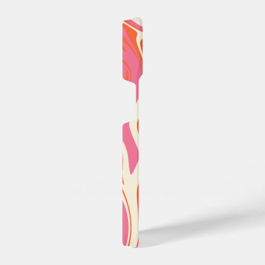 Spill - Rosa, Orange und Creme iPhone Hülle (Rechte Seite)