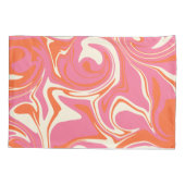 Spill - Rosa, Orange und Creme Kissenbezug (Rückseite-Links)