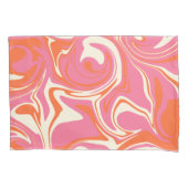 Spill - Rosa, Orange und Creme Kissenbezug (Vorderseite-Links)