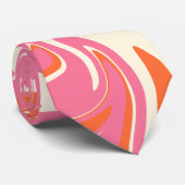 Spill - Rosa, Orange und Creme Krawatte (Gerollt)