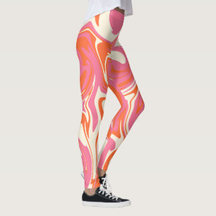 Spill - Rosa, Orange und Creme Leggings