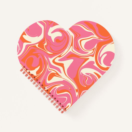 Spill - Rosa, Orange und Creme Notizblock (Vorderseite)