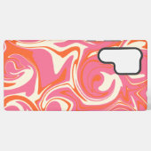 Spill - Rosa, Orange und Creme Samsung Galaxy Hülle (Rückseite (Horizontal))